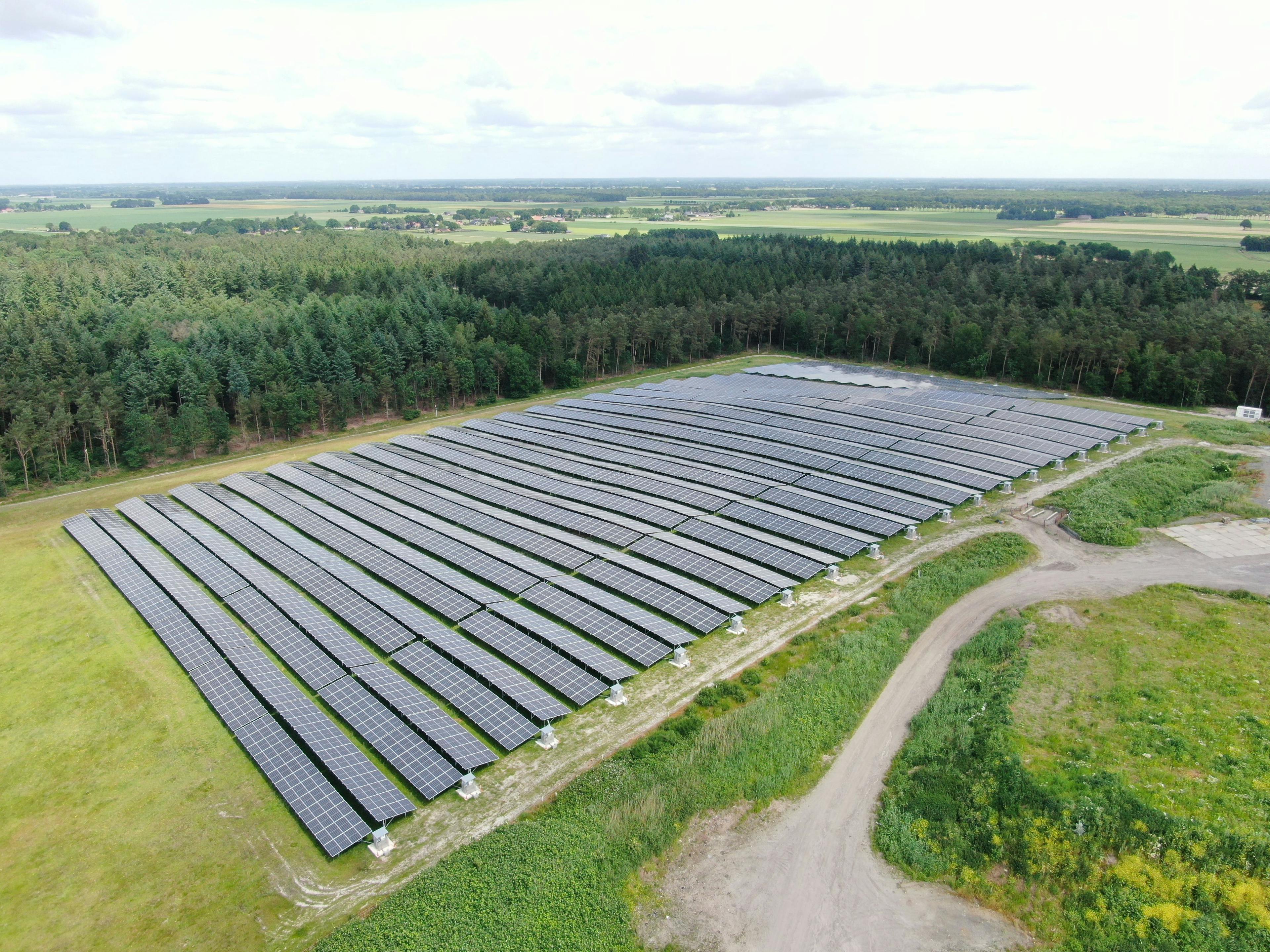 Bovenveld freefield project in the Netherlands, taken by drone
