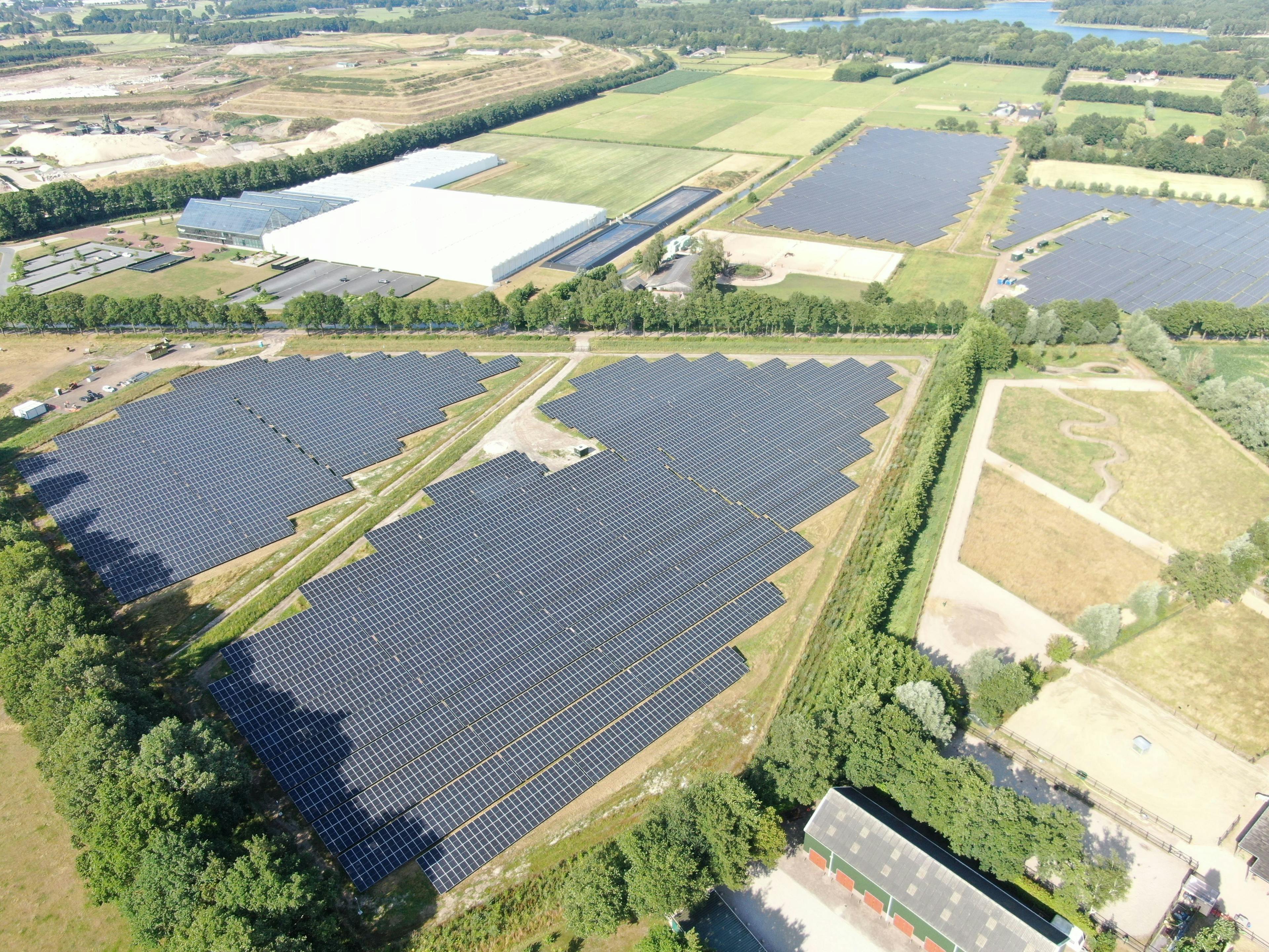 Geslau freefields project in Germany, taken by drone