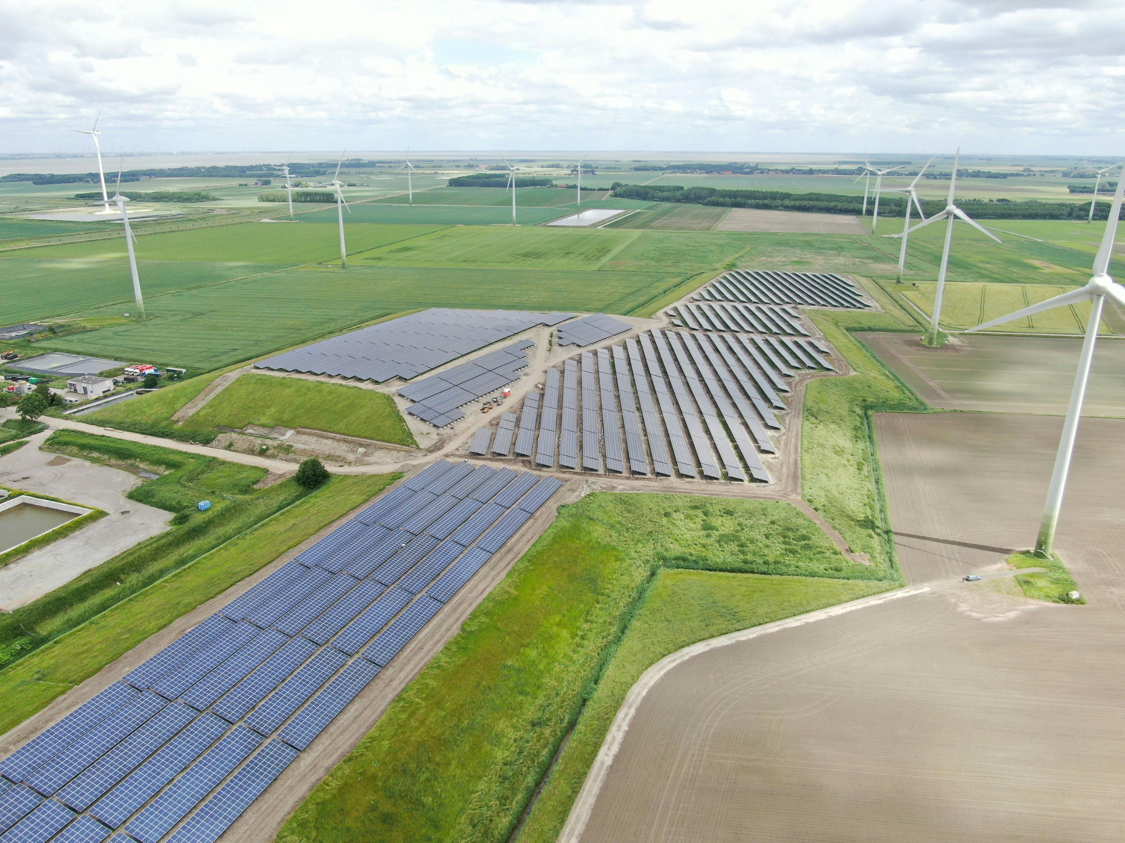 Farmsum freefield project in the Netherlands, taken by drone