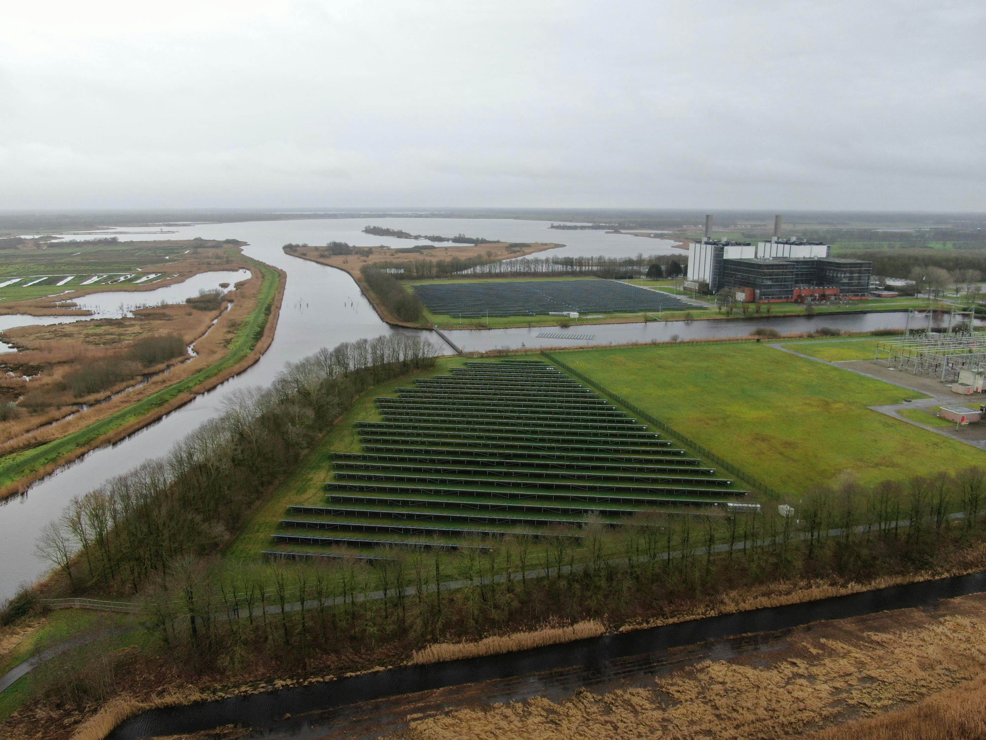 Burgum freefield project in the Netherlands, taken by drone