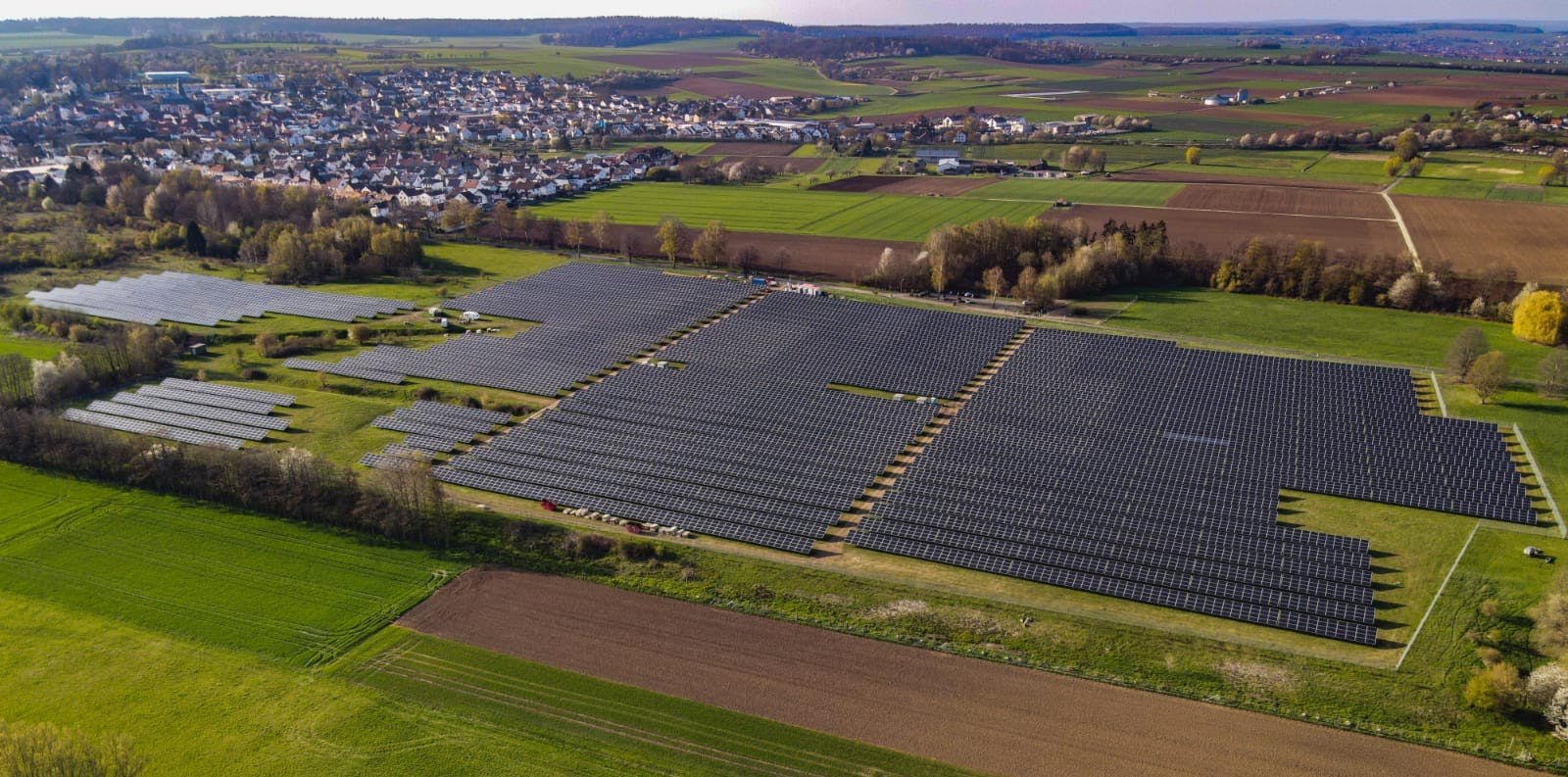 Freefield PV in Germany taken by drone